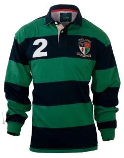 Lansdowne Irish Sage and Navy Heritage Rugby Shirt  