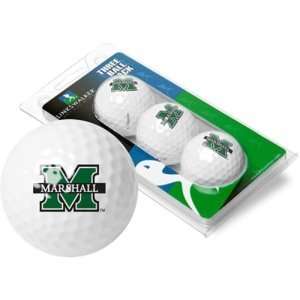  Marshall Thundering Herd NCAA 3 Golf Ball Sleeve Pack 