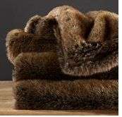 Restoration Hardware Luxe Faux Fur Throws  