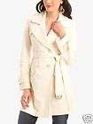 378 NWT MARCIANO GUESS LOVELACE TRENCH RUNWAY COAT CREAM size M