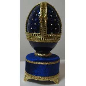  Faberge Blue Musical Big Egg Christmas 5.5 (14cm)/202 