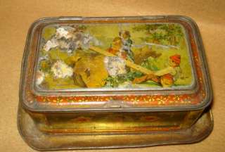 Antique Peek Frean & Co Biscuit Tin Box England  