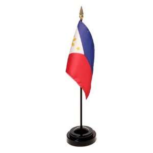  Philippines Flag 4X6 Inch Mounted E Gloss Patio, Lawn 