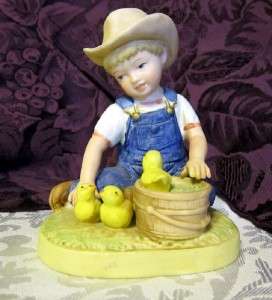 Vintage Denim Days (HOMCO) Figurine #1500 New Beginnings 1985  