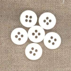  7/16 plastic shirt button White By The Each Arts 