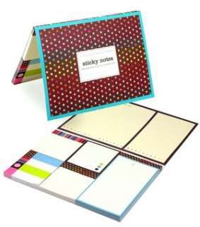   & NOBLE  Chocolate Dots and Stripes Sticky Notes by Galison Books