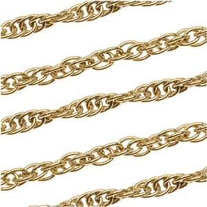  Antiqued 22K Gold Plated 2.5mm Twisted Rope Chain Bulk By 