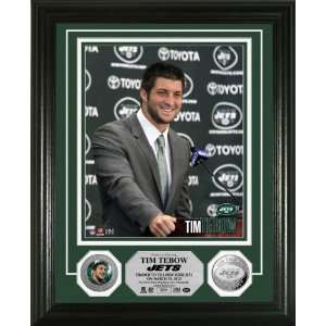  Tim Tebow Jets Press Conference Silver Coin Photo Mint 
