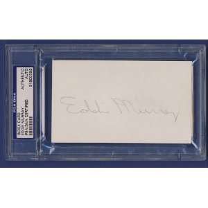  EDDIE MURRAY Signed/Autographed 3x5 Index PSA/DNA: Sports 