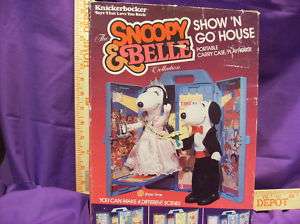 Snoopy & Belle dolls, clothes & Show & Go carrying case  