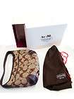   Signature Hobo Satchel 10764 Khaki Mahogany Brown w Dust Cover & Box