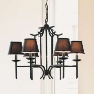  Bamboo Chandelier, Matte Black ($20 fs)