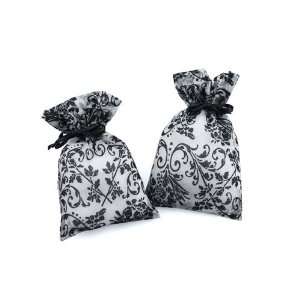   : Organza with Black and White Damask Design: Health & Personal Care