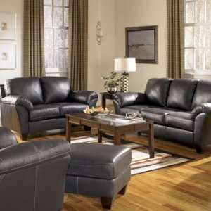  Market Square Rhodes 4 Piece Living Room Set in Black with 