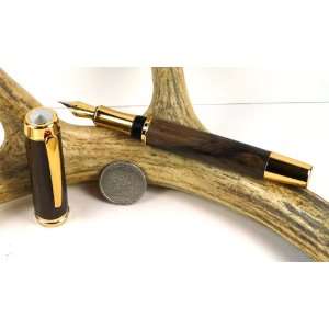 Black Walnut Chairman Fountain Pen With a Gold Finish 