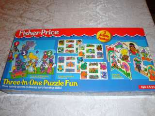 Fisher Price THREE IN ONE PUZZLE FUN   3 Activity Puzzles [NEW 