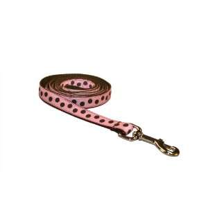  Small Pink Polka Dot Dog Leash 3/4 wide, 4ft length 