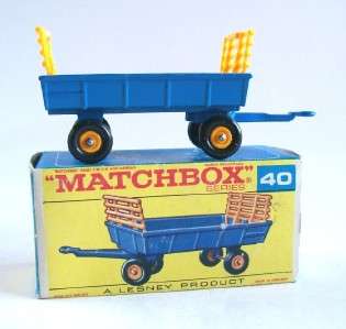 MATCHBOX LESNEY 40 FARM HAY TRAILER, 1969, MIB!  
