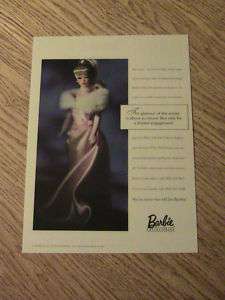 1996 BARBIE DOLL ADVERTISEMENT GLAMOUR AD COLLECTOR ED  