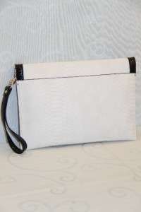 LADIES CONFESSION ENVELOPE CLUTCH WHITE # GU 9861  