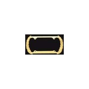 Wreath License Plate Frame (Gold Plated Metal): Automotive