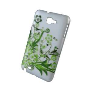 Green Matte Blooming Flower Hard Cover Case For SAMSUNG GALAXY NOTE 