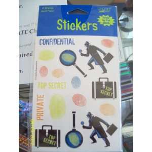  Paper Art Glow in the Dark Detective Stickers Toys 