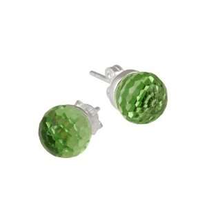   Light Green Swarovski Crystallized Elements Stud Earrings: Jewelry