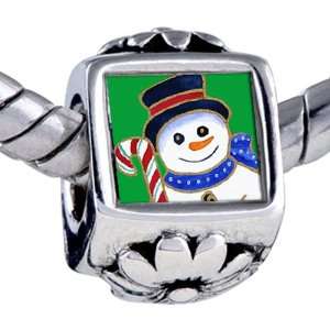   Gift Snowman Halloween Candy Cane Beads Fits Pandora Charm Bracelet