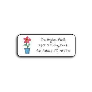  personalized address labels   blooming red