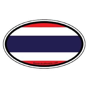  Thailand Flag Car Bumper Sticker Decal Oval: Automotive