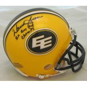   Autographed/Hand Signed Edmonton Eskimos Mini Helmet 
