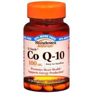  Sundown Naturals  Co Q 10, 100mg, 30 softgels Health 