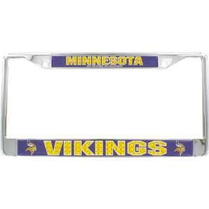 Minnesota Vikings Chrome License Plate Frame (Purple):  