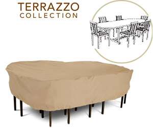Patio Table Chair Set Cover  Reg / Oval 89L 57W 23H  