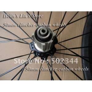  carbon wheels 50mm clincher with campagnolo cassette body 