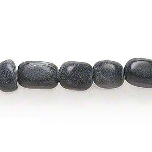  #961 Bead, blackstone (D), large pebble. Sold per 15 inch 