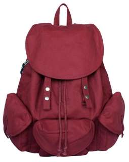 Italy Design BIG Canvas leather Trims Backpack   HOT  