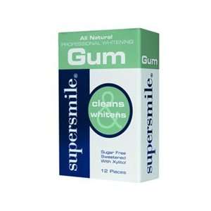  SUPERSMILE Whitening Gum 12 CT Beauty