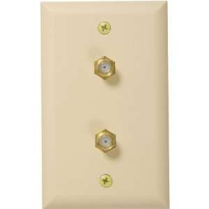  Dual Gold Plated F Connector Wall Plate: Electronics