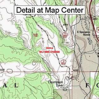  USGS Topographic Quadrangle Map   Alma, New Mexico (Folded 