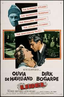 Libel 1959 Original U.S. One Sheet Movie Poster  