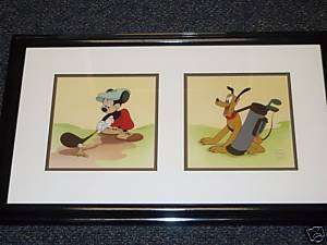 Teeing Off Canine Caddy Sericel Mickey Mouse Disney  