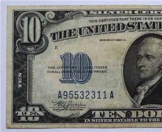 TCS 1934A $10 North Africa WWII Emergency Note SILVER CERTIFICATE 