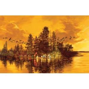  Paul Calle   Sunset Reflections Canvas Giclee: Home 