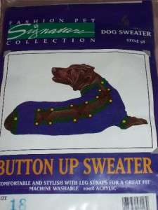 Pet Dog Sweater Coat Winter Clothing Large NEW ~U Pick  