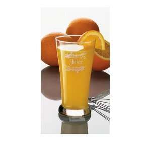 Etched Thick Bottomed Juice Beverage Glass:  Kitchen 