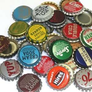  100 Vintage Random Bottle Caps Collectible Craft Jewelry 