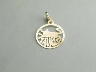 GENUINE14K GF ¾ diamt. ZODIAC pendant 18 NECKLACE  