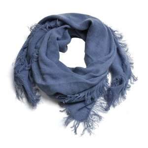 Scarf, Jean Blue Cashmere Feel Korean Style Square Large Kerchief, 43 